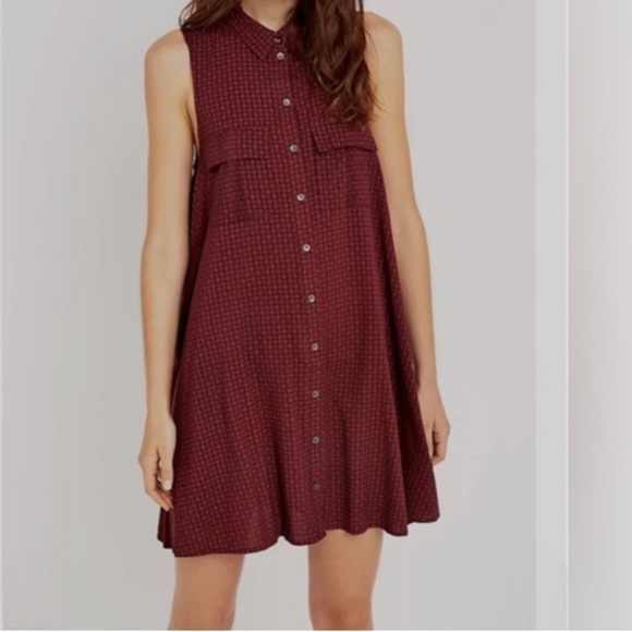 Kimchi Blue Urban outfitters Jazmine Trapeze shirt dress size L - Picture 1 of 5